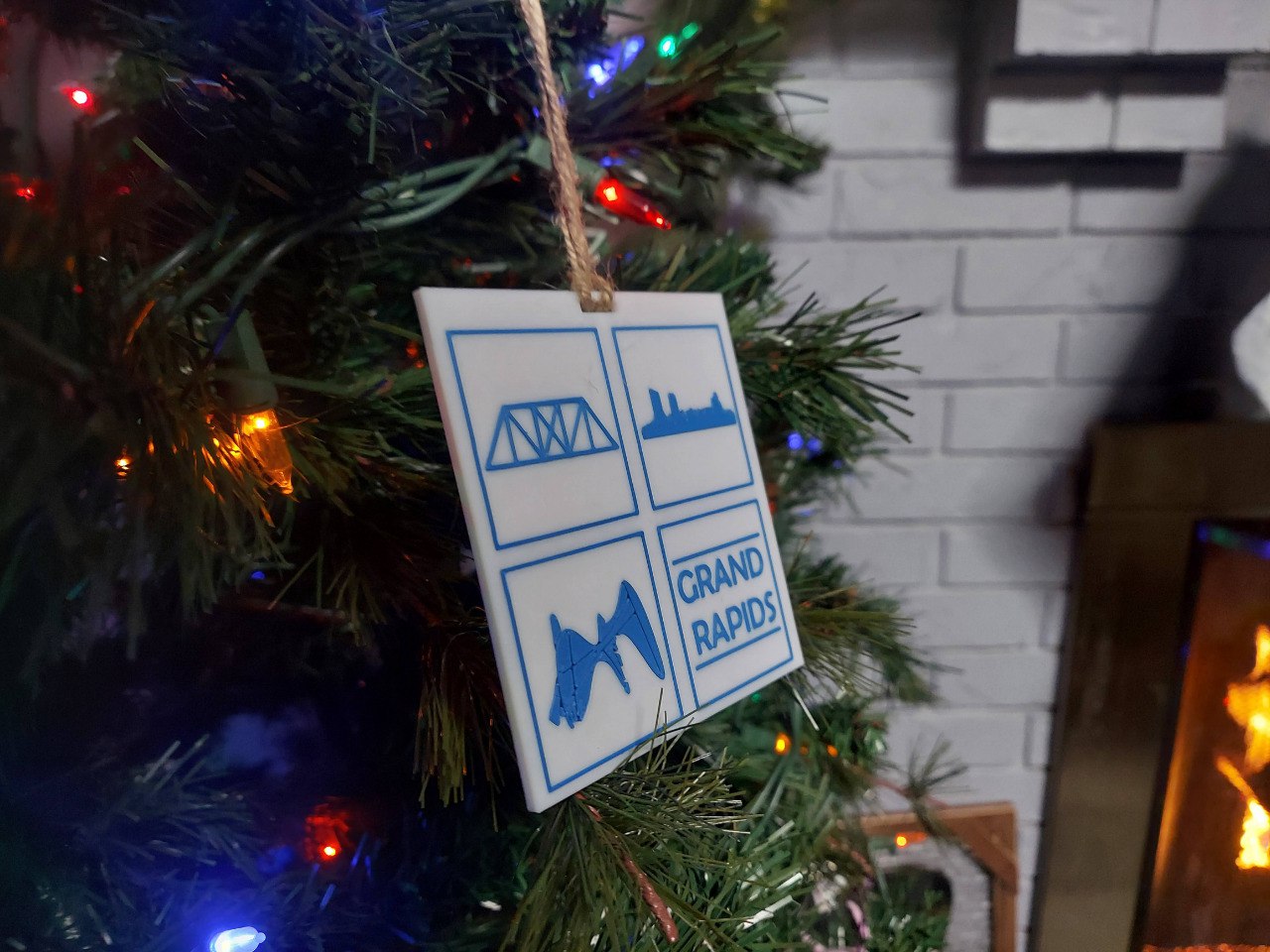 Grand Rapids City Ornament – 3D Printed Modern Décor