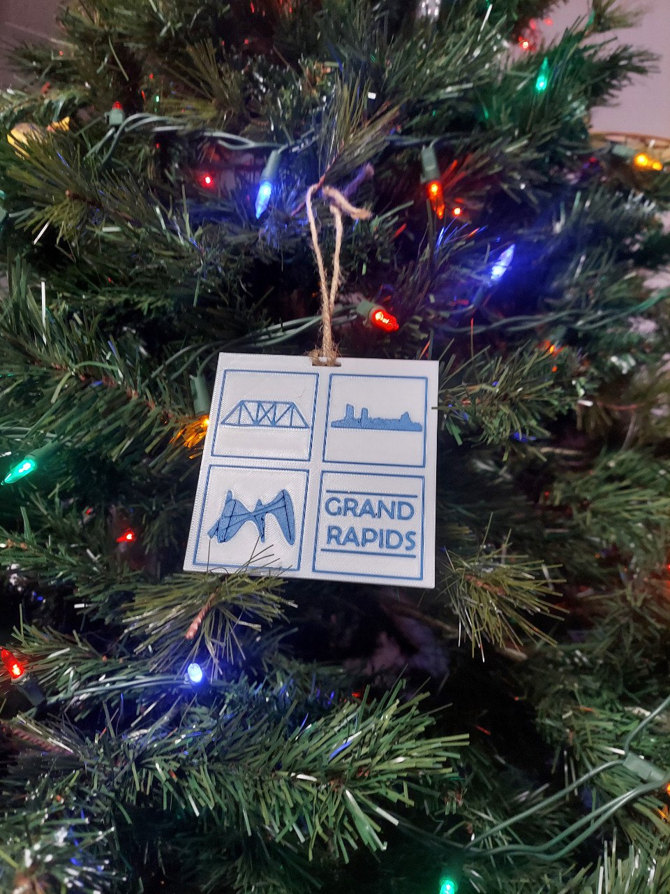 Grand Rapids City Ornament – 3D Printed Modern Décor