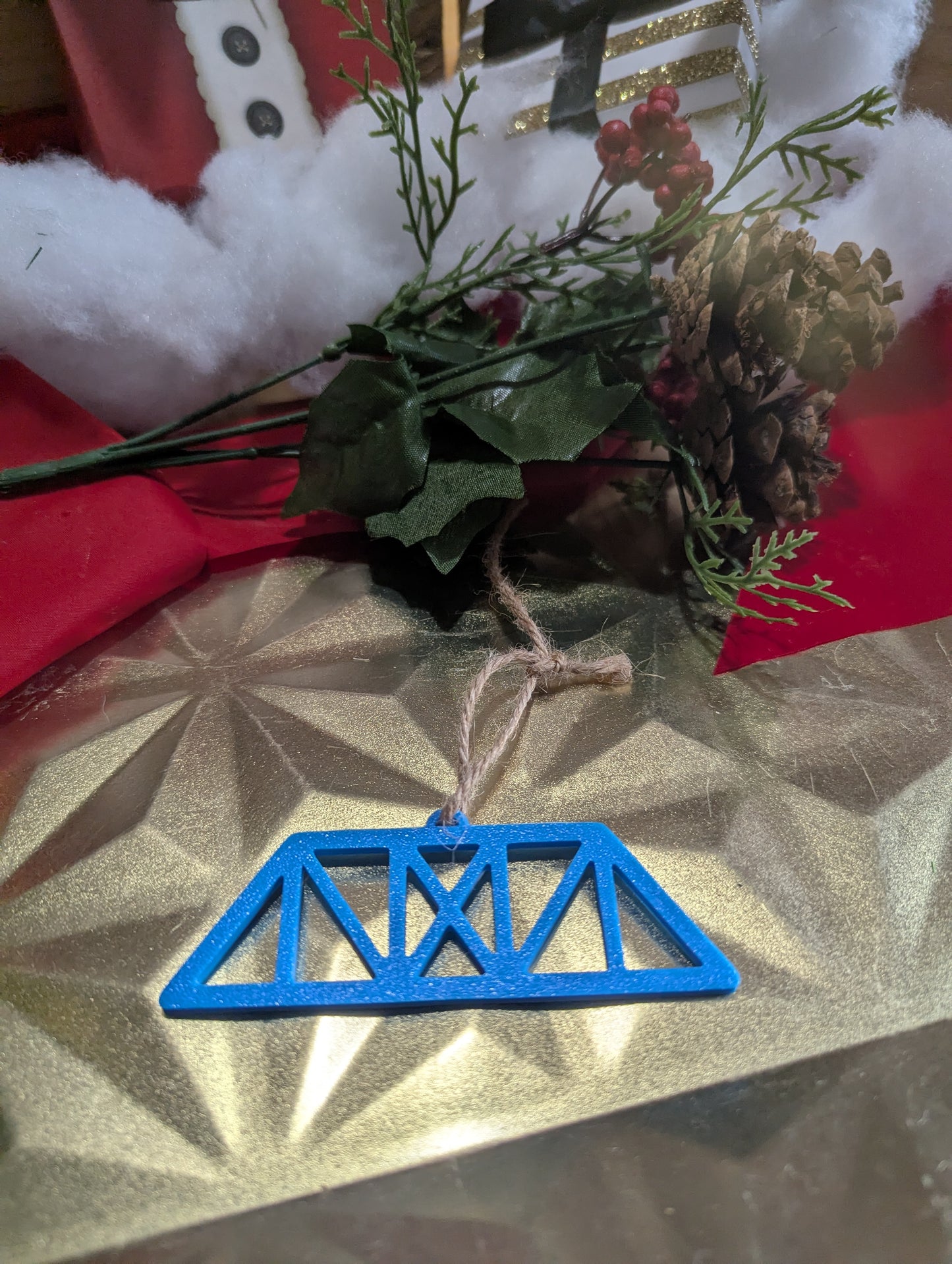 3D Printed Blue Bridge Ornament – Grand Rapids Icon